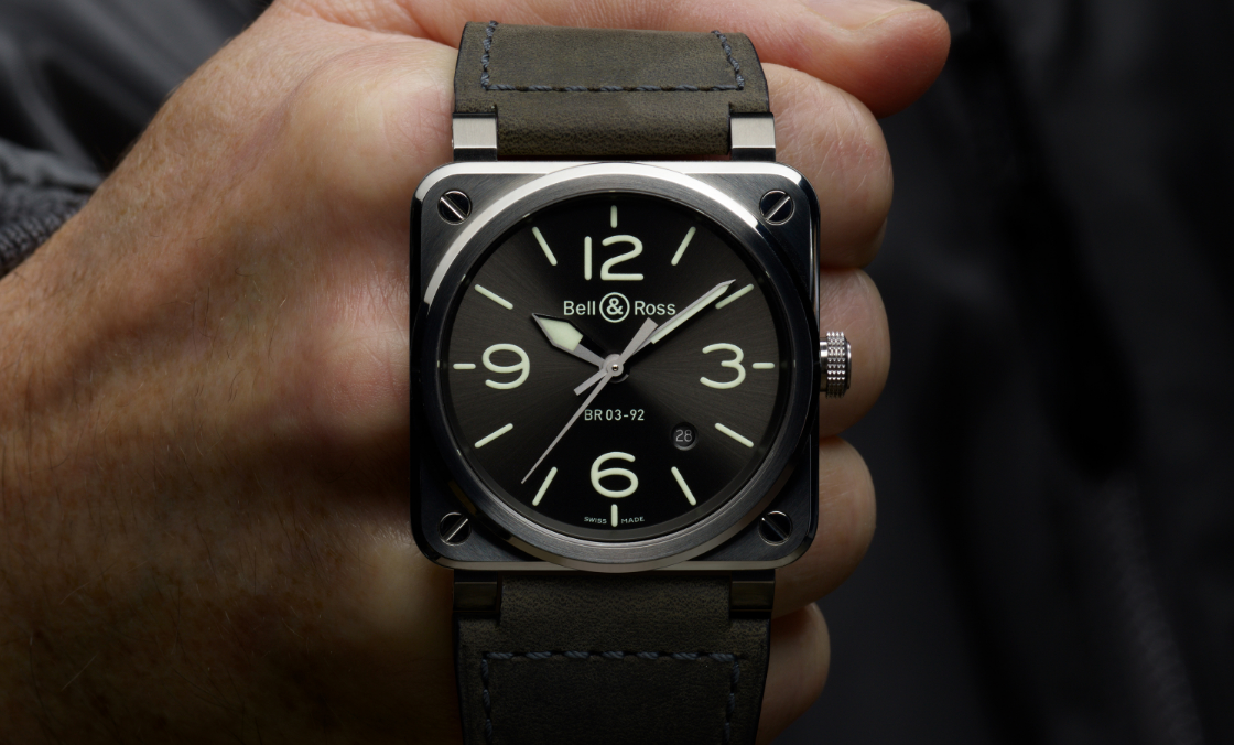 BELL & ROSS - INSTRUMENTS - BR0392-GC3-ST/SCA - 磷光綠夜光x碳灰面新色｜BELL & ROSS Lum系列BR 03-92