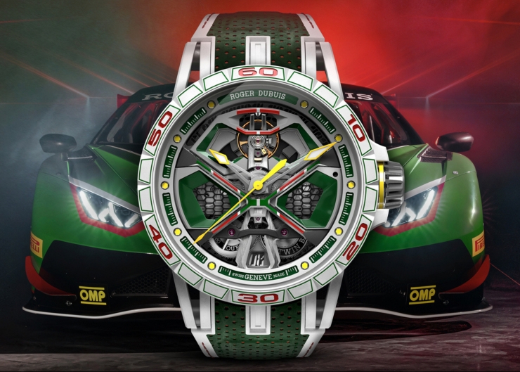 傳神演繹Lamborghini第三代Huracán賽車！Roger Dubuis Excalibur Spider Huracán單擺輪腕錶