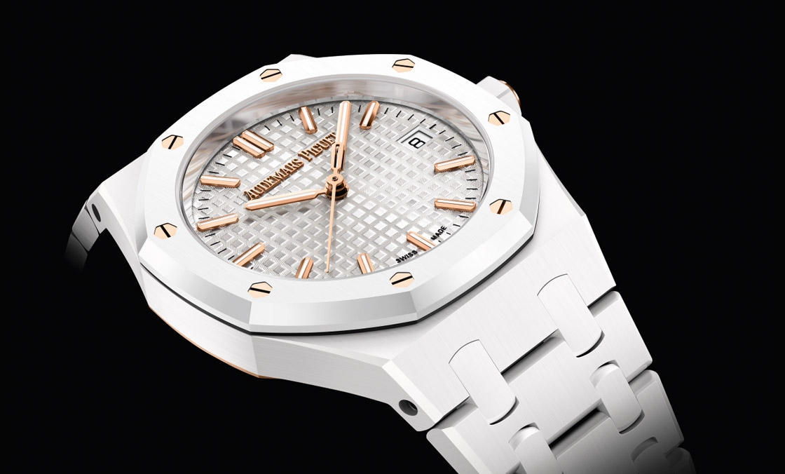 AUDEMARS PIGUET - ROYAL OAK - 77350CB.OO.1266CB.01 - 白色陶瓷版!愛彼皇家橡樹34毫米自動上鍊腕錶雪白登場