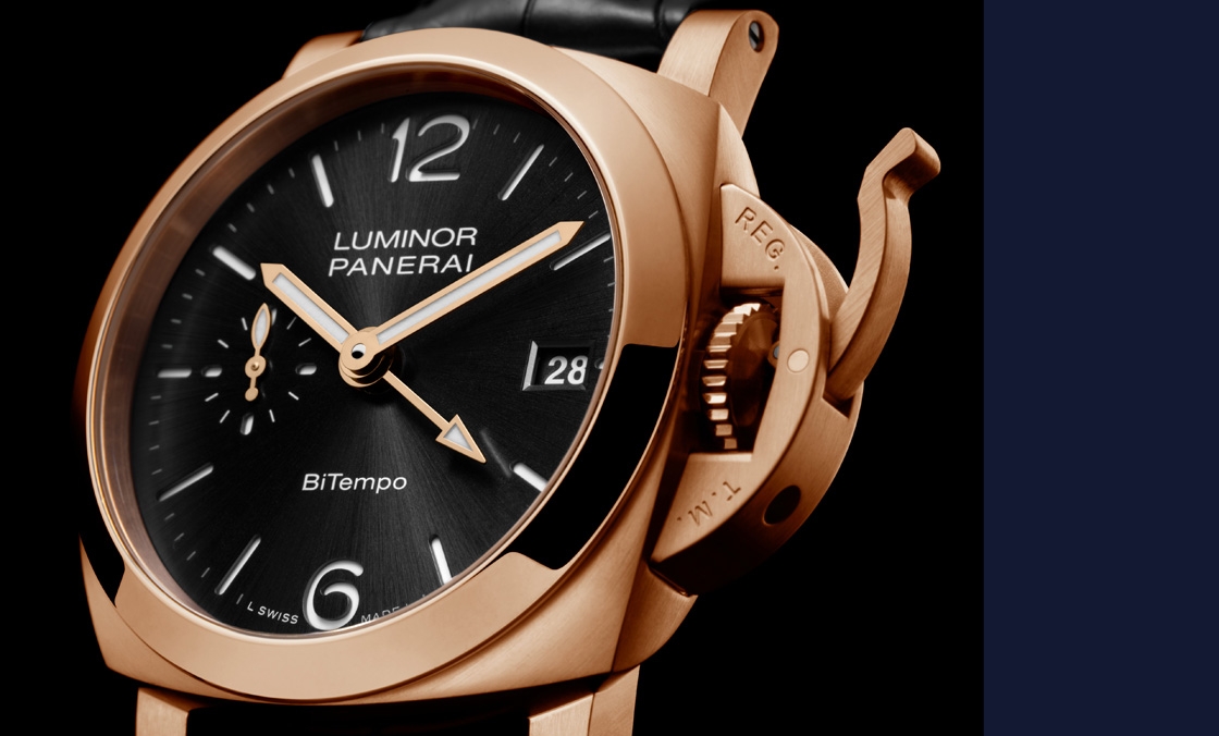 PANERAI - LUMINOR - PAM01641 - 以Goldtech貴金屬材質入作！PANERAI Luminor Quaranta BiTempo腕錶再添一延伸新作PAM01641