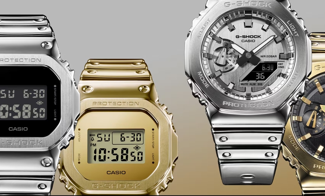 CASIO - G-SHOCK - GM-2100YM-8A - 質感 x 舒適：G-SHOCK全新Fine Metallic系列，金屬質感的進化型矽膠錶帶