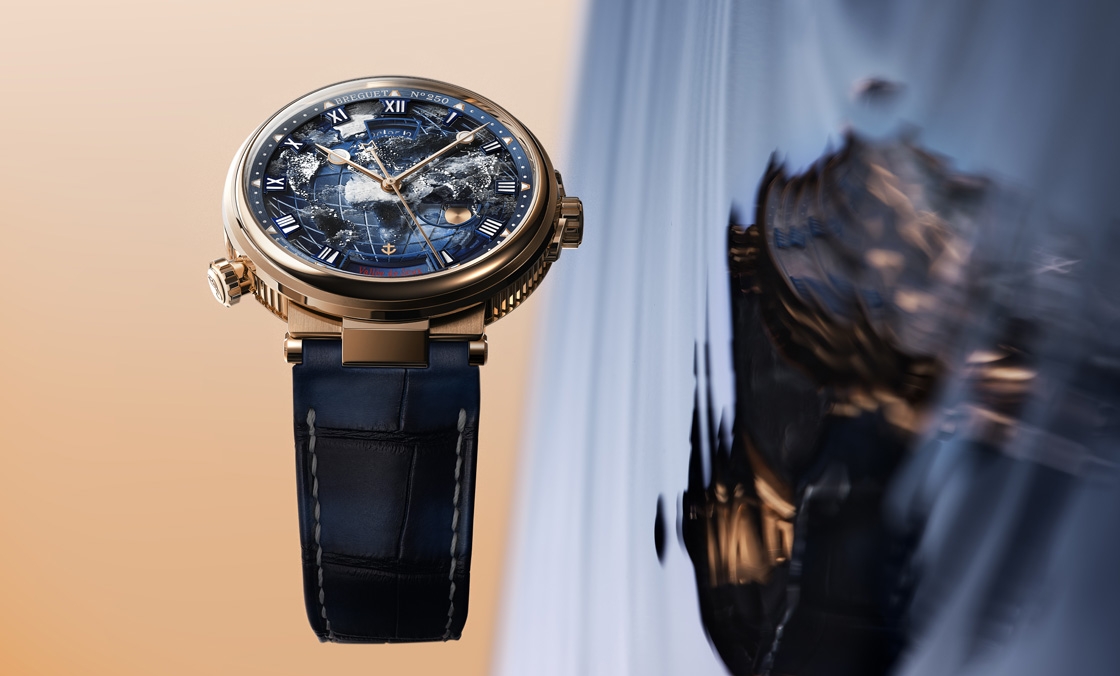 BREGUET - MARINE - 5555BH/YS/9WV - 俯瞰夜裡燈火：寶璣250周年紀念腕錶第五章， Marine Hora Mundi 5555腕錶