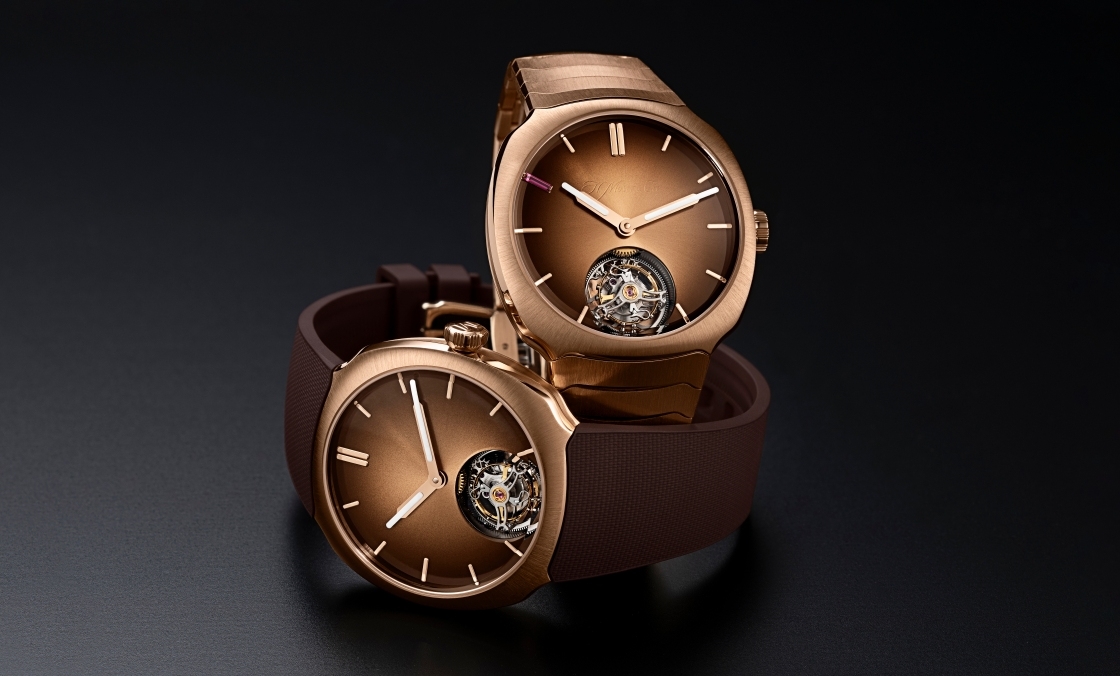 H. MOSER & CIE - STREAMLINER - 6805-0411 - 甜蜜優雅的疾速聯乘!H. MOSER & CIE.攜手Pierre Gasly推出Streamliner陀飛輪朱古力煙燻色限量版