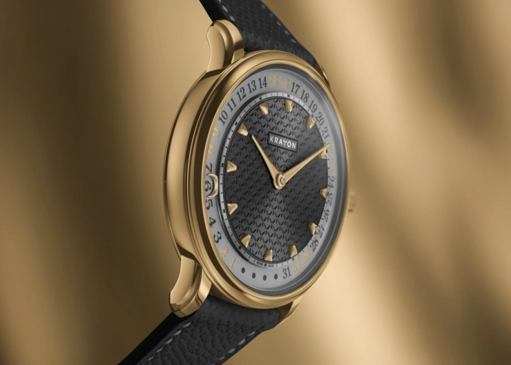 Krayon Anyday 換上 18K 玫瑰金新裝，為獨特的月曆結構增添溫潤層次
