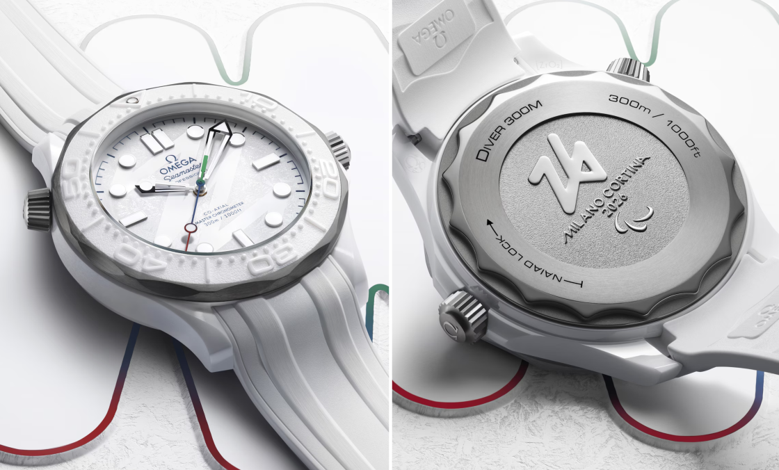 OMEGA - SEAMASTER - 522.92.44.20.04.001 - 純白極致的冰雪美學！歐米茄推出海馬潛水300米「Milano Cortina 2026」帕運特別版