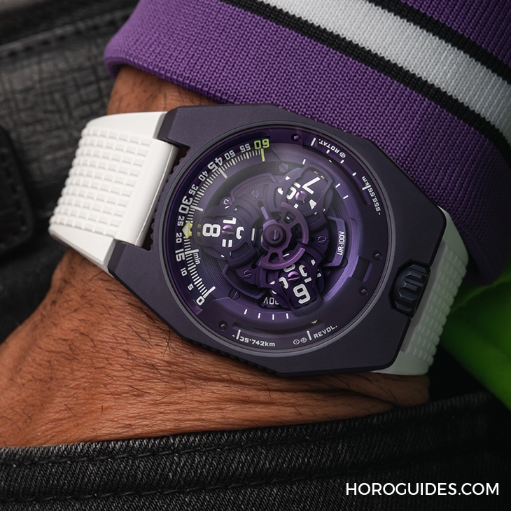 URWERK - SATELLITE - UR-100V ULTRAVIOLET - 遊走在懷舊與科幻之間的味道,URWERK UR-100V UltraViolet紫光奇俠