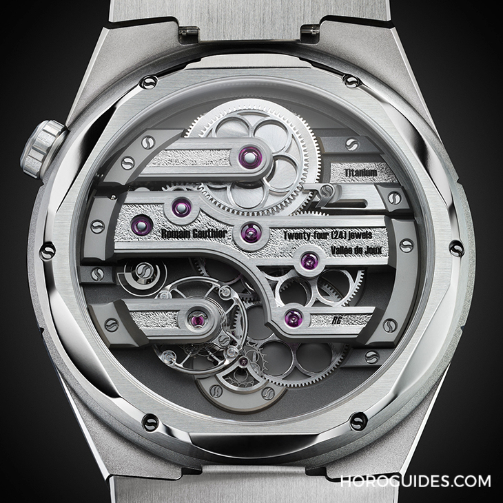 ROMAIN GAUTHIER - C by Romain Gauthier - MON00582 - 黑色面盤款全新亮相|ROMAIN GAUTHIER C by Romain Gauthier 鈦金屬鍊帶腕錶