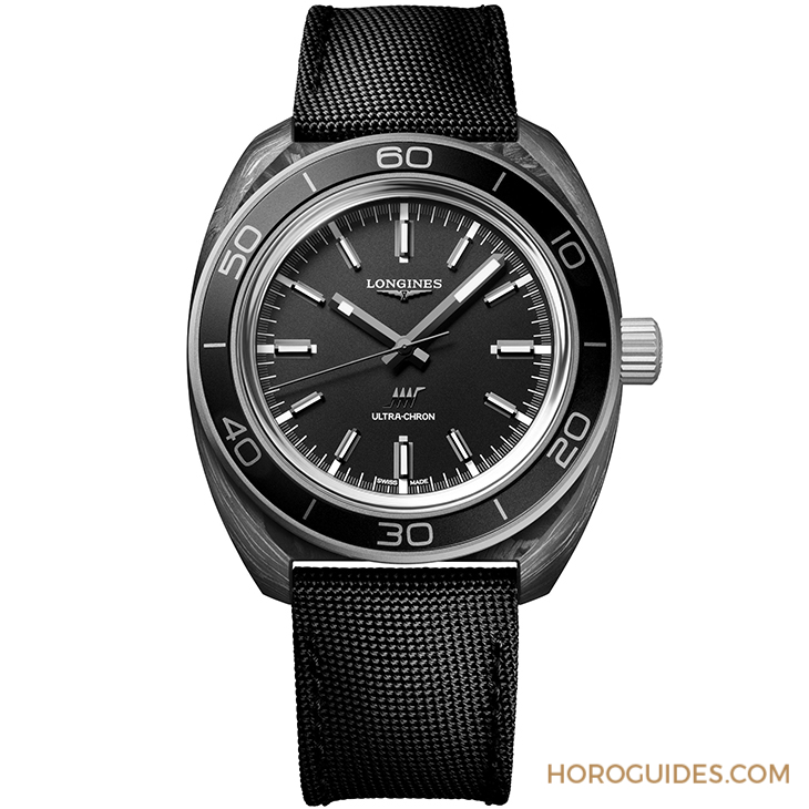 LONGINES - HERITAGE - L2.839.4.52.2 - 碳纖維魅力加持，LONGINES推出全新Ultra-Chron Carbon高振頻腕錶