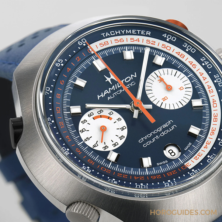 HAMILTON - AMERICAN CLASSIC - H51606640 - 1970年代賽車風華再現，HAMILTON Chrono-Matic 50限量藍色版登場