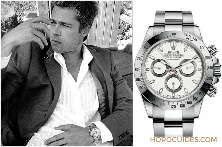 BREITLING - [名人錶盒]盤點百年靈代言人Brad Pitt的名錶收藏，除了PP、勞力士還有......