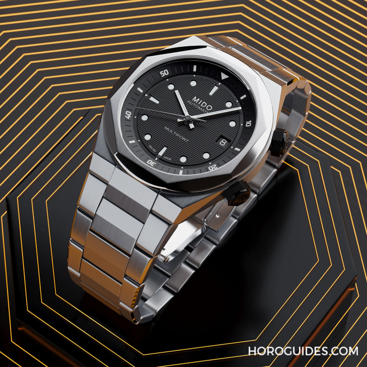 MIDO - MULTIFORT - M047.507.11.051.00 - 入門級八角形錶圈運動錶！MIDO推出全新Multifort 8 Two Crowns