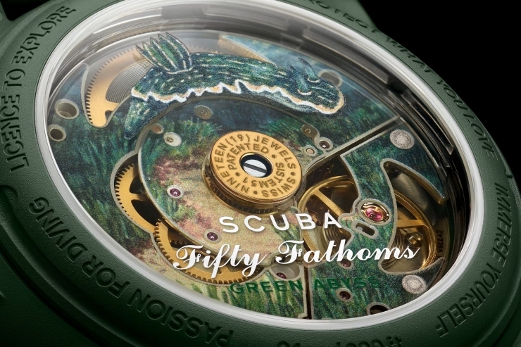 SWATCH - Blancpain X Swatch - SO35G100 - Blancpain X Swatch再推新作:Green Abyss腕錶延續五十噚潛水血統
