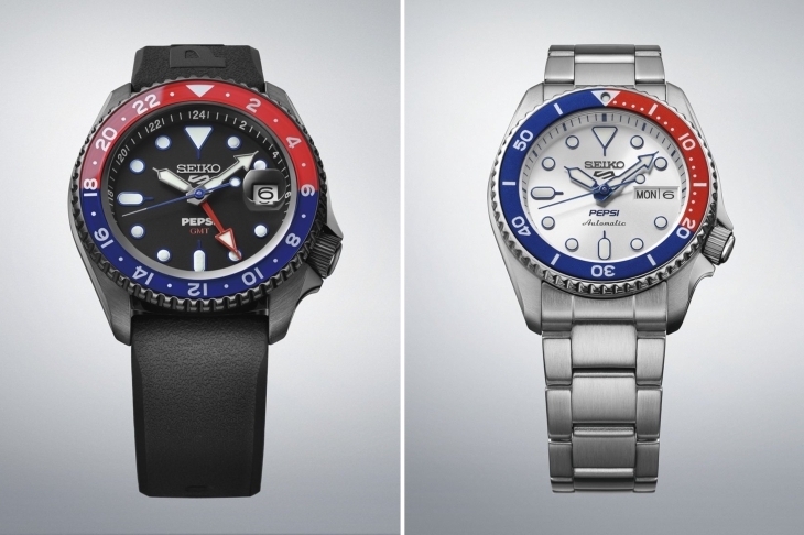SEIKO - 5 SPORTS - SRPL99 - 「百事圈」終於名正言順，SEIKO正式推出Pepsi聯名限量錶