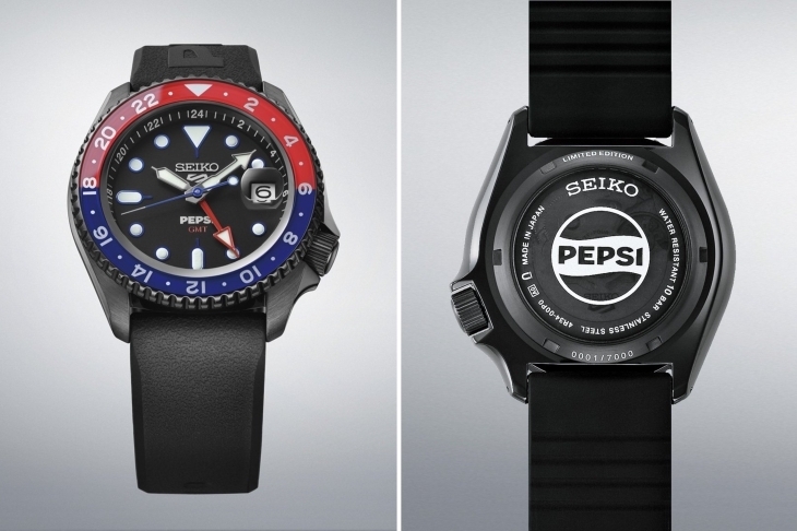 SEIKO - 5 SPORTS - SRPL99 - 「百事圈」終於名正言順，SEIKO正式推出Pepsi聯名限量錶