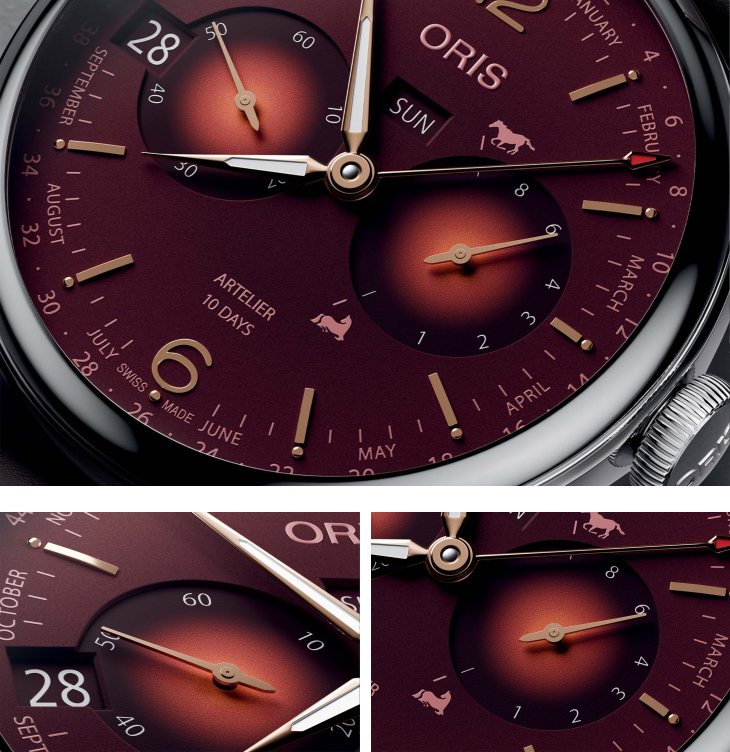ORIS - ARTELIER - 01 113 7806 4088-Set - ORIS 豪利時發表火馬年限量版腕錶:以深紅錶盤詮釋火馬精神