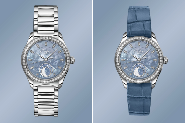 GLASHÜTTE ORIGINAL - LADIES - 1-35-14-04-12-04 - 格拉蘇蒂原創 Serenade Luna 小夜曲月相腕錶「天際藍」:一枚以城市天空為靈感的女錶