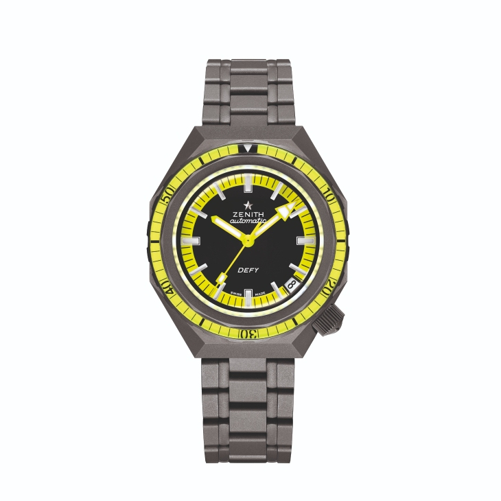 ZENITH - DEFY - 97.A3648.670/21.M3648 - 深海黑黄魅影|ZENITH為Defy系列兩款潛水錶推出全新Shadow版本