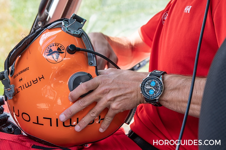HAMILTON - KHAKI AVIATION - H76706730 - 向空中救援精銳致敬|HAMILTON Khaki Aviation系列Air Zermatt Converter限量計時碼錶
