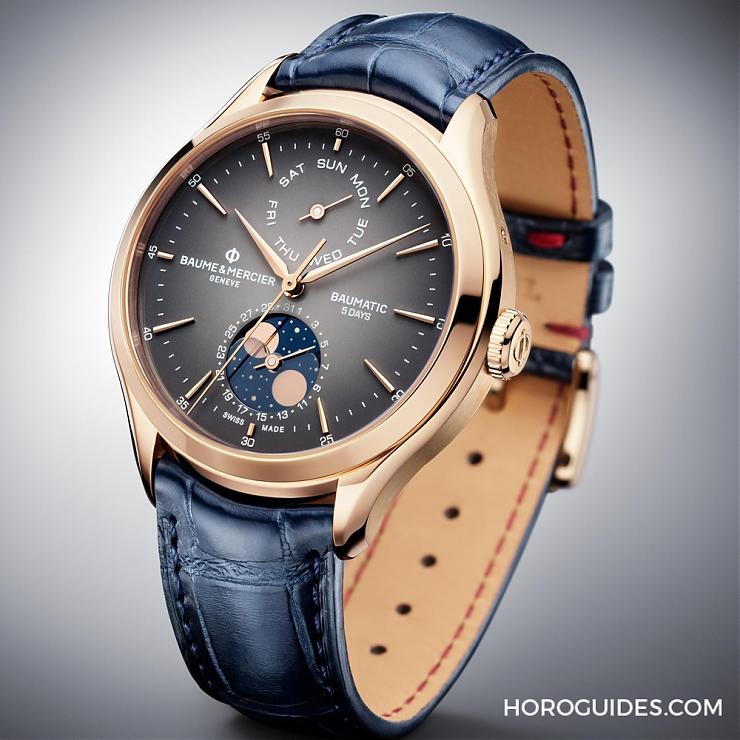Baume & Mercier - Clifton - M0A10547 - 自有機芯性能再精進｜Baume & Mercier克里頓Baumatic星期日期及月相