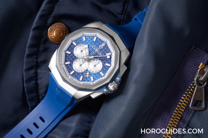 CORUM - ADMIRAL - A132/04274 - 選擇障礙了！Corum Admiral 45海軍上將計時碼錶藍面、綠面全新靚色限量上市