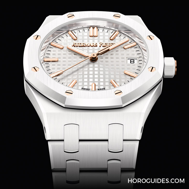 AUDEMARS PIGUET - ROYAL OAK - 77350CB.OO.1266CB.01 - 白色陶瓷版！愛彼皇家橡樹34毫米自動上鍊腕錶雪白登場