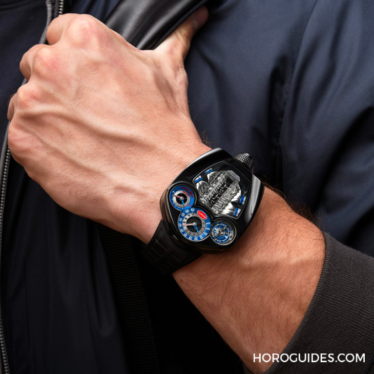 JACOB & CO. - BUGATTI - BU300.22.AA.AA.A - 戴著走的V16氣缸引擎｜Jacob & Co.發表超跑Bugatti Tourbillon同名限量腕錶