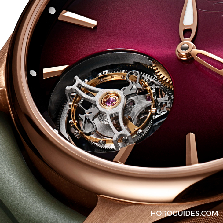 H. MOSER & CIE - PIONEER - 3805-0400 - 錶徑縮小，紅金加持，H. Moser & Cie.推出開拓者陀飛輪酒紅色腕錶