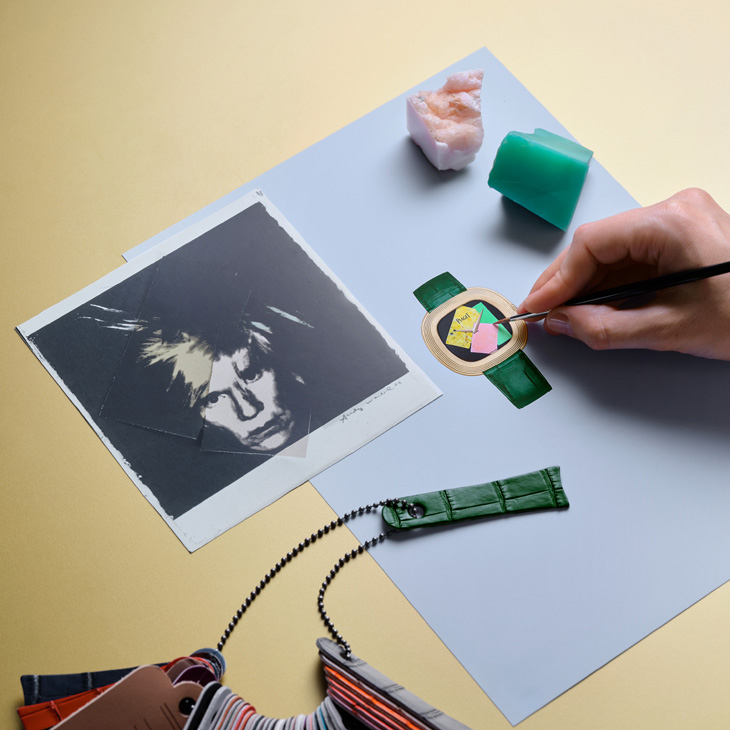 PIAGET - ANDY WARHOL - G0A50243 - 寶石版普普拼貼！Piaget Andy Warhol系列 Collage 18K黃金彩色寶石面盤自動上鍊腕錶