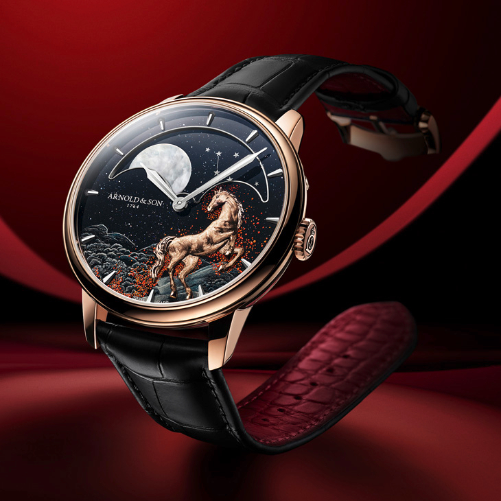 ARNOLD & Son - PERPETUAL MOON - 1GLBR.Z11A.C1293A - 火馬奔騰|Arnold & Son Perpetual Moon馬年限量腕錶
