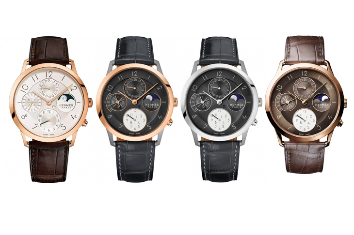 HERMES - Slim dʼHermès - W041406WW00 - 玫瑰金棕面,Hermès Slim d’Hermès Quantième Perpétuel萬年曆腕錶延伸新作亮相