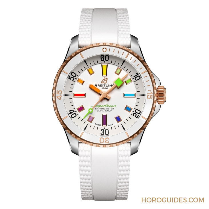 BREITLING - SUPEROCEAN - A17375211B2S4 - 彩虹時標面、46mm千米深潛新錶同步現身｜BREITLING Superocean系列新錶