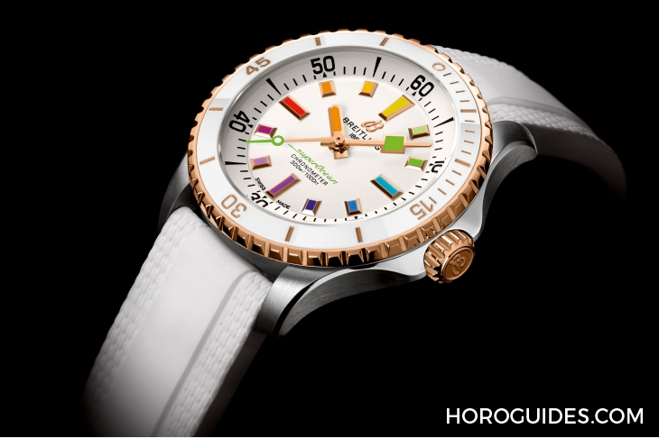 BREITLING - SUPEROCEAN - A17375211B2S4 - 彩虹時標面、46mm千米深潛新錶同步現身｜BREITLING Superocean系列新錶