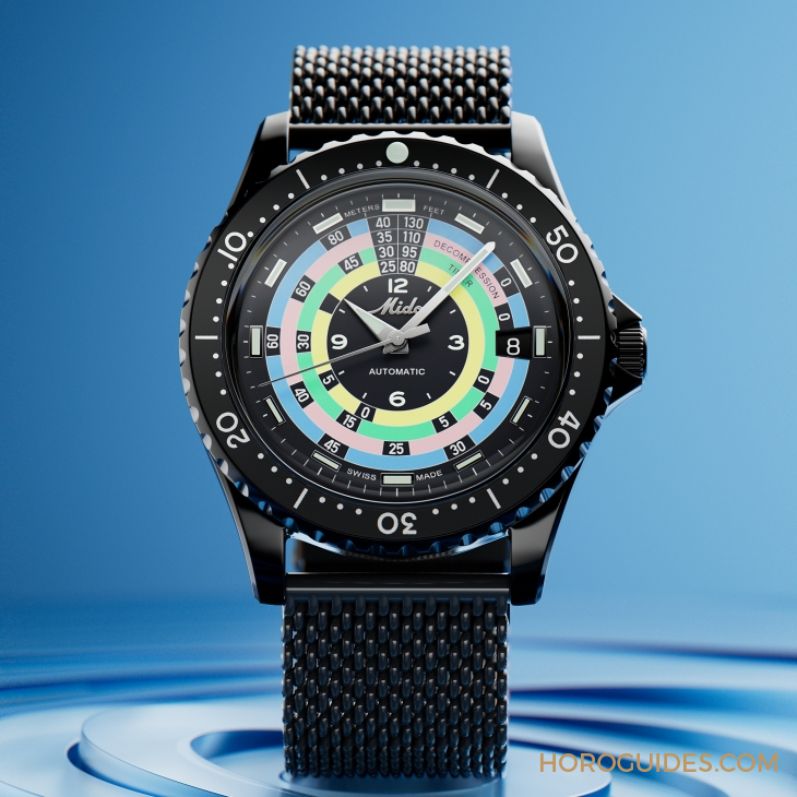 MIDO - OCEAN STAR - M026.807.33.051.00 - 漆黑中的復古「彩虹圈」！MIDO再度推出Ocean Star Decompression Timer 1961復刻限量版