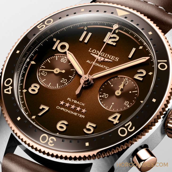LONGINES - SPIRIT - L3.802.1.53.6 - LONGINES Spirit再掀熱潮！Spirit Zulu Time鈦金屬腕錶與計時碼錶間金新色登場