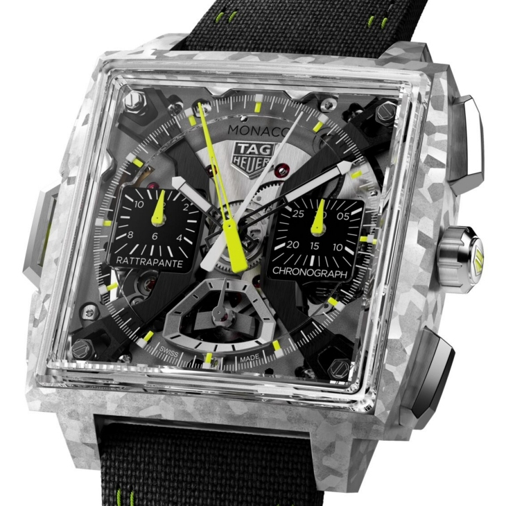 TAG HEUER - MONACO - CBW2185.FC8350 - 嶄新鈦金材質亮相，經典黑白與Gulf藍橙同場現身｜TAG HEUER Monaco三款新錶驚艷登場