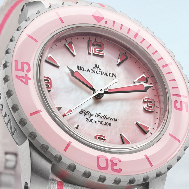 BLANCPAIN - FIFTY FATHOMS - 5007 3644A B64B - 清新柔色，精裝上陣｜BLANCPAIN Fifty Fathoms 38mm款式「粉墨」登場