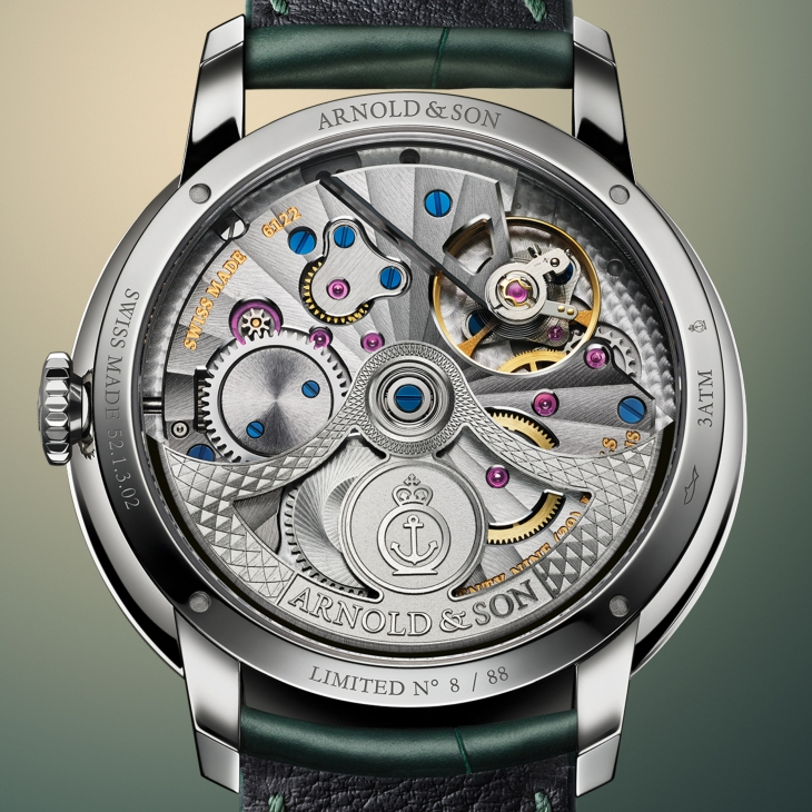 ARNOLD & Son - GLOBETROTTER - 1WTBS.K01A.C0263S - 藍綠交響,精巧寰宇|ARNOLD & SON推出兩款Globetrotter 42不鏽鋼限量版