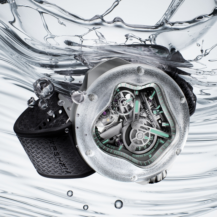 HUBLOT - 流體之美入腕！HUBLOT二度聯手Daniel Arsham打造MP-17 MECA-10 Arsham Splash鈦金藍寶石腕錶