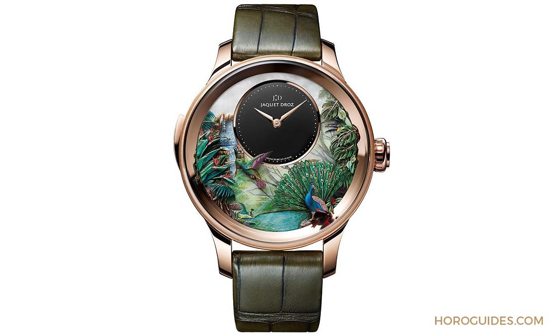 JAQUET DROZ - 藝術工坊 - J033033200 - 活靈活現的雨林世界-JAQUET DROZ 熱帶風情報時鳥三問錶