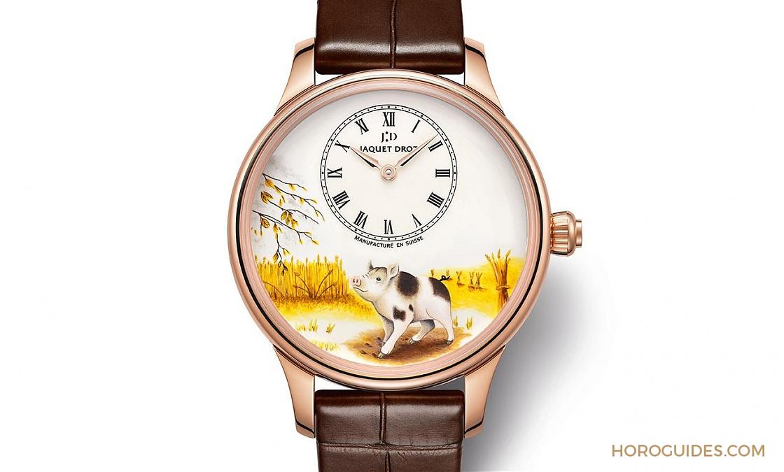 JAQUET DROZ - 藝術工坊 - J005003225 - JAQUET DROZ 十二生肖豬年來報到！Petite Heure Minute Pig 