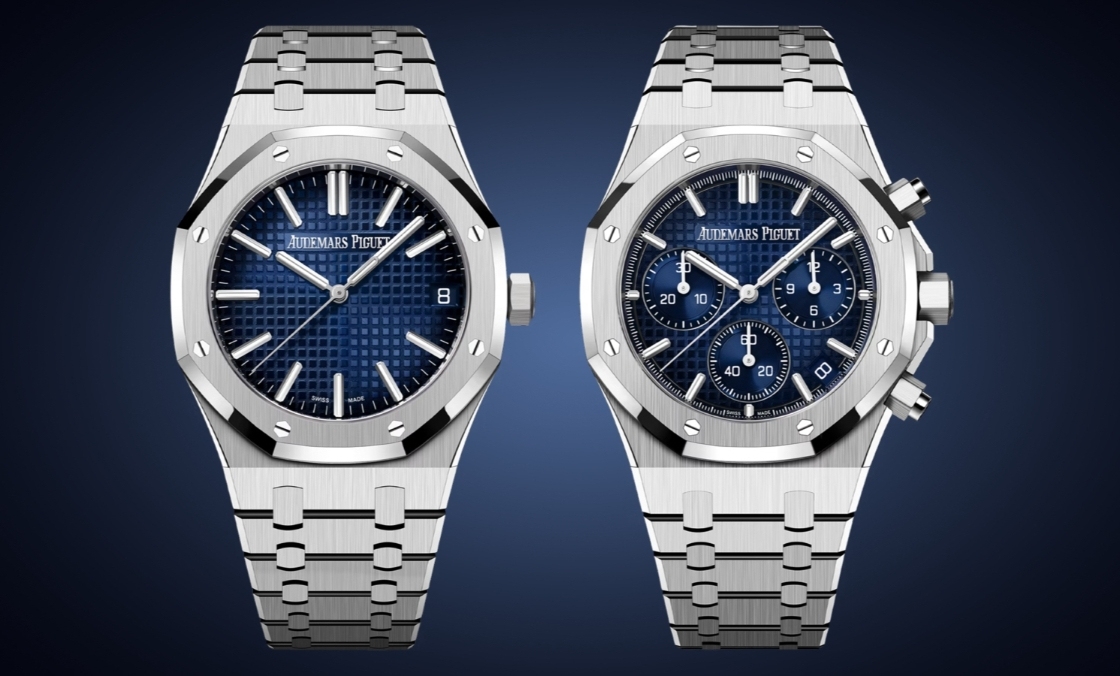 AUDEMARS PIGUET - ROYAL OAK - 15510BC.OO.1320BC.04 - AP愛彼Royal Oak皇家橡樹再添新色，煙燻藍搭配18K白金展現不凡質感