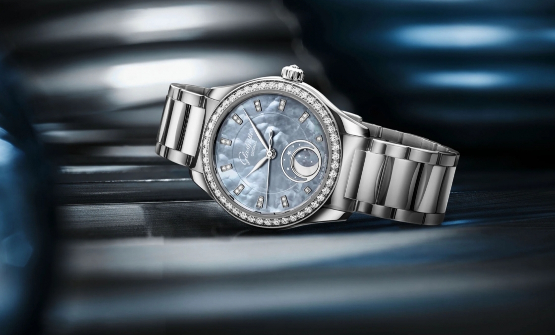 GLASHÜTTE ORIGINAL - LADIES - 1-35-14-04-12-04 - 格拉蘇蒂原創 Serenade Luna 小夜曲月相腕錶「天際藍」：一枚以城市天空為靈感的女錶