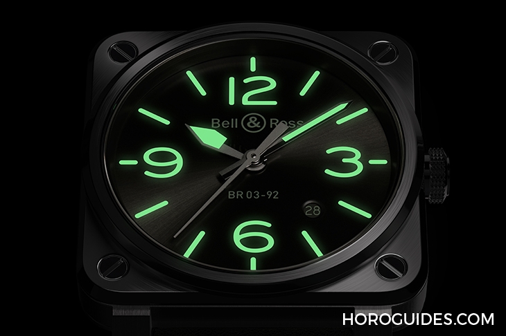BELL & ROSS - INSTRUMENTS - BR0392-GC3-ST/SCA - 磷光綠夜光x碳灰面新色｜BELL & ROSS Lum系列BR 03-92