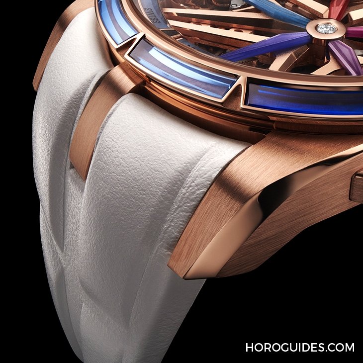 ROGER DUBUIS - EXCALIBUR - RDDBEX0950 - 自帶螢光效果的漸變色寶石圈!日夜都炫目的Roger Dubuis王者系列夜光單擺輪腕錶