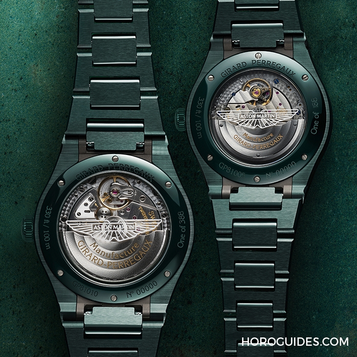 GIRARD-PERREGAUX - LAUREATO - 81010-32-3081-1CX - 英國賽車綠的超激魅力!芝柏表桂冠系列綠色陶瓷腕表阿斯頓·馬丁特別版 42毫米 & 38毫米