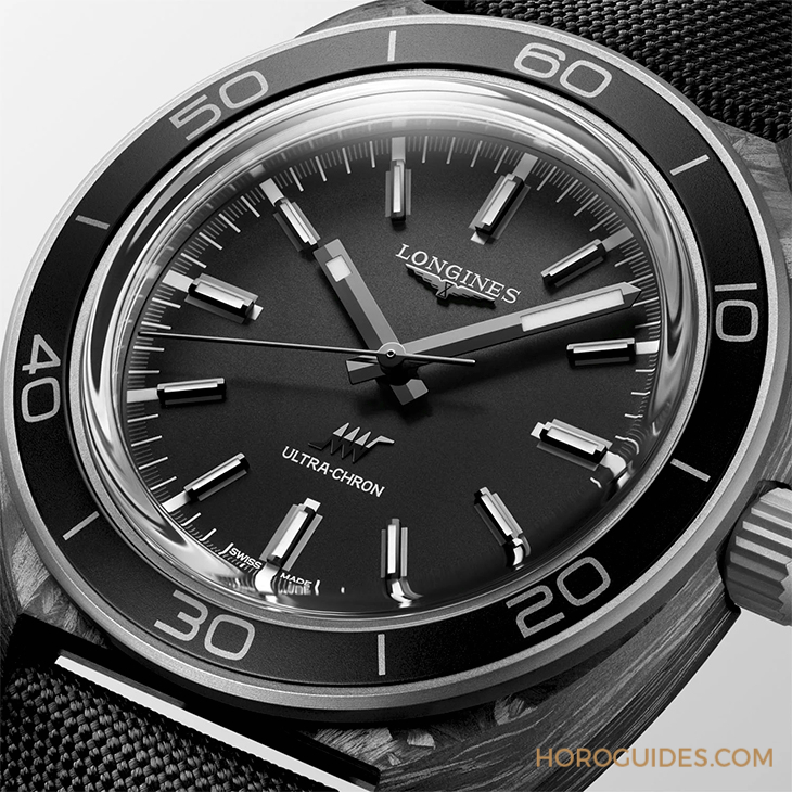 LONGINES - HERITAGE - L2.839.4.52.2 - 鍛造碳魅力加持，浪琴表推出全新Ultra-Chron Carbon高振頻腕錶