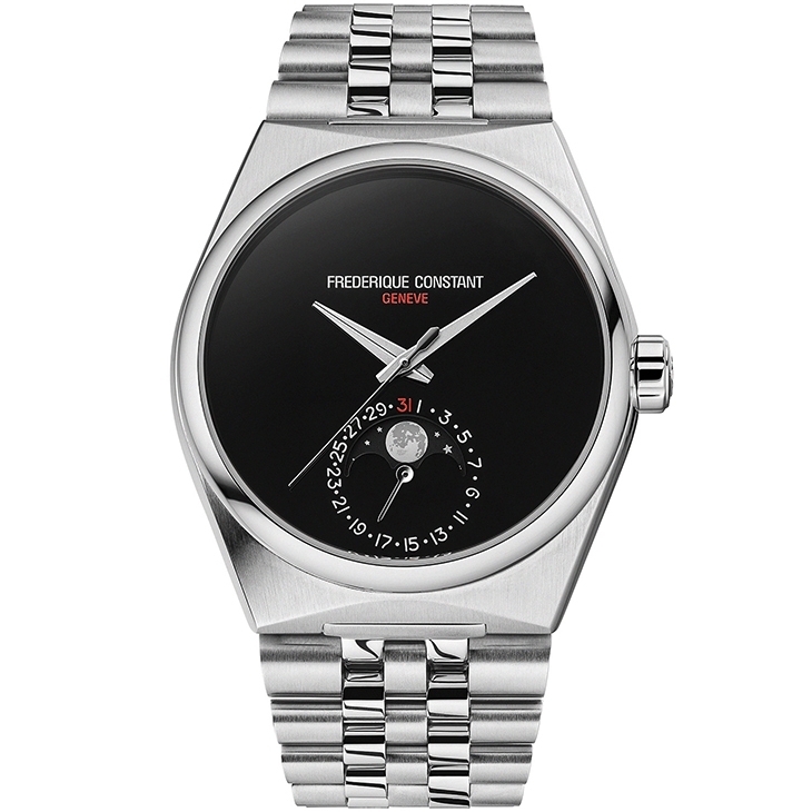 FRÉDÉRIQUE CONSTANT - 自家機芯 - FC-716ONB3NH6B - 康斯登 Highlife 系列首款月相腕錶,Onyx Moon 展現純黑美學