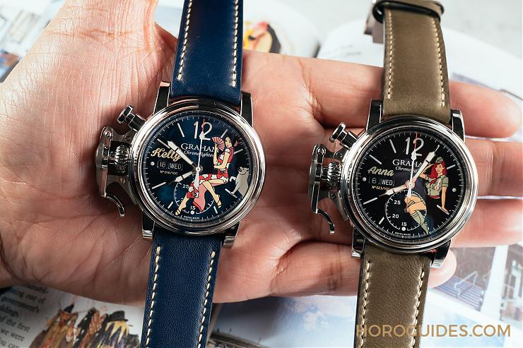 GRAHAM - CHRONOFIGHTER - 2CVAS.U08A.L129S - 美女陪你過新年 GRAHAM Chronofighter Vintage Nose Art Ltd限量錶"Kelly"