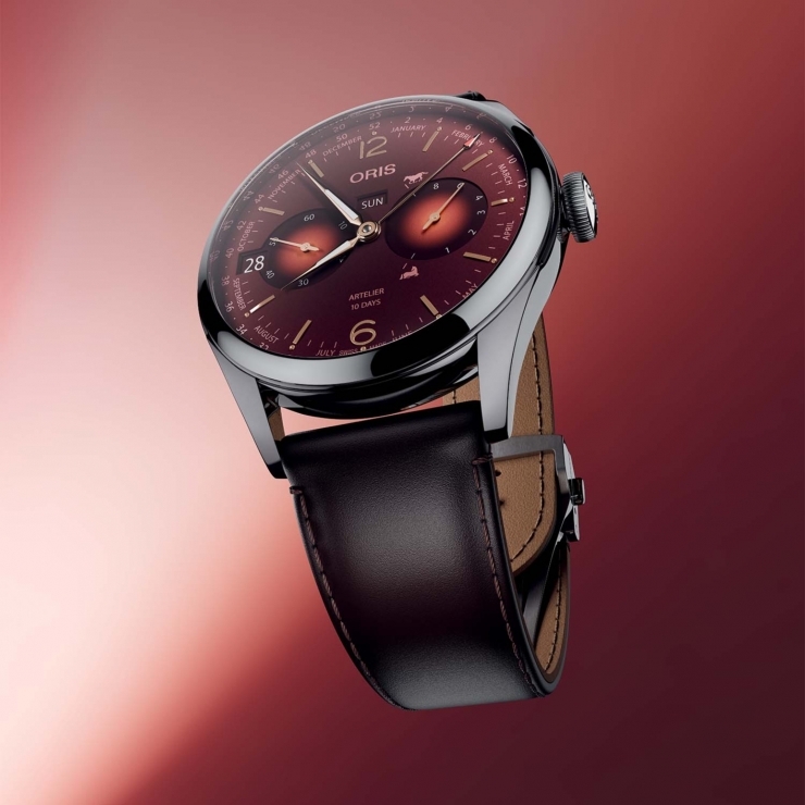 ORIS - ARTELIER - 01 113 7806 4088-Set - ORIS 豪利時發表火馬年限量版腕錶:以深紅錶盤詮釋火馬精神