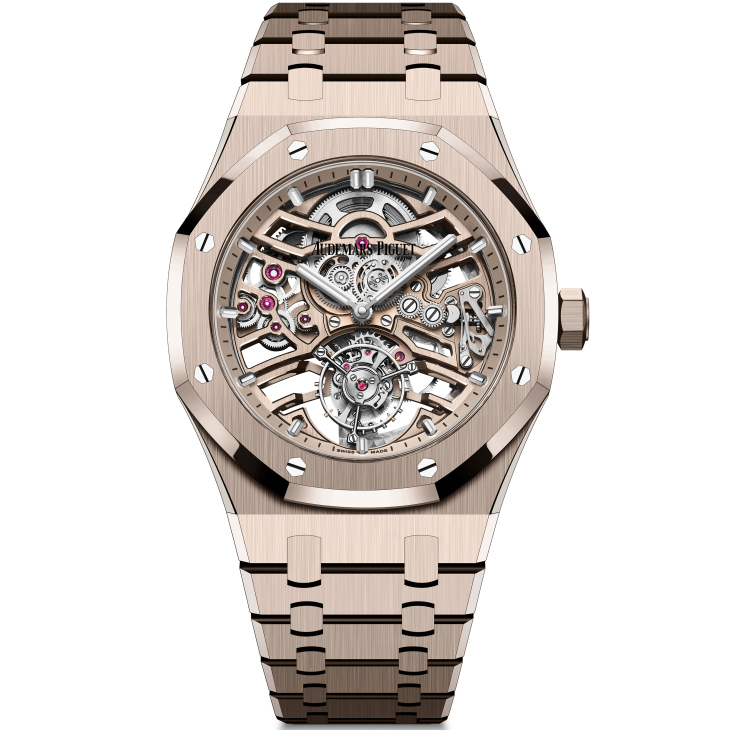 AUDEMARS PIGUET - ROYAL OAK - 26735SG.OO.1320SG.01 - AUDEMARS PIGUET 愛彼如何成為貴金屬專家｜Royal Oak皇家橡樹鏤空飛行陀飛輪自動上鍊沙金腕錶與霜金腕錶